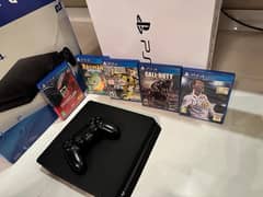 PS4 Slim 1 TB With Orignal Controller And 5 Games 0