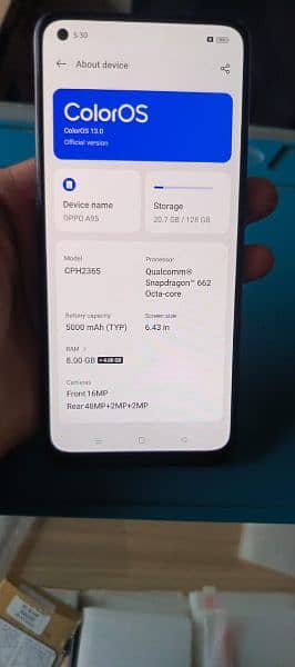 oppo - Model oppo A95 12 +128 Condition 10/8 finger on Display 6