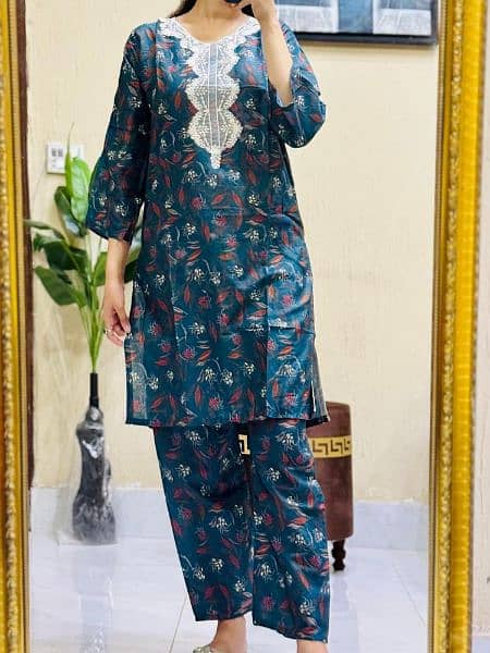 2 pc stitched embroidered lawn shirt and trouser 4