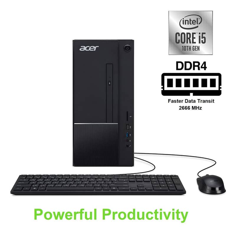 Acer Aspire TC-875 Tower I5-10500  10TH GEN  Ddr4 Dual Hdmi Win 11@ GW 0