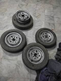 Bolan + Mehran, Rim + Tyres for sale 03114172977