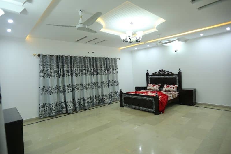 fully furnished ground portion for rent in bahria Town rawalpindi 13