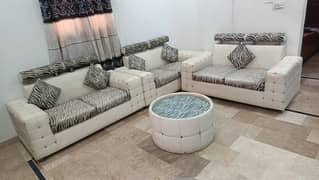 3 sofa set with round table