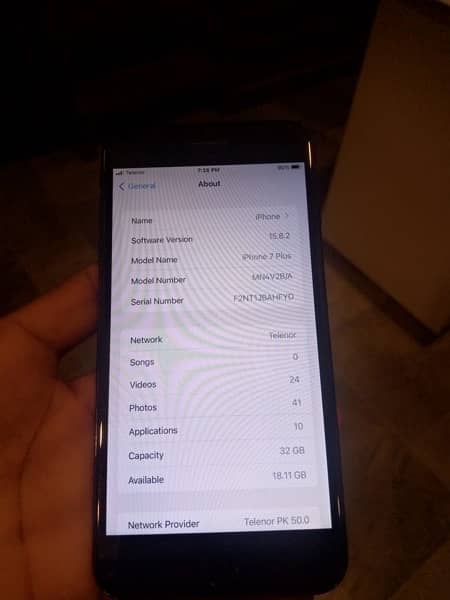 I phone 7 plus 32 gb pta proof hai  tuch id ok  battery 100 1