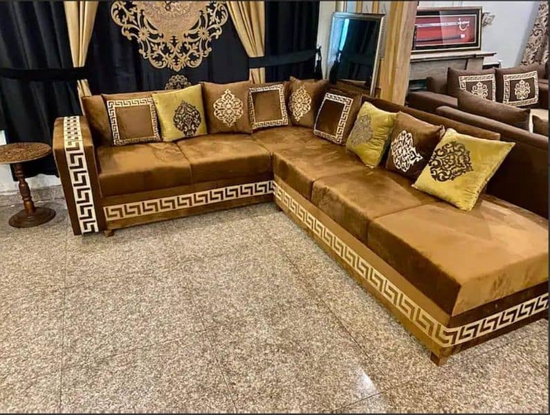 LIFE TIME FOAM QUALITY L SHAPE CORNER SOFA SET ONLY 34999 SALE SALE 6