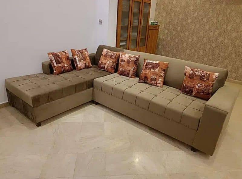 LIFE TIME FOAM QUALITY L SHAPE CORNER SOFA SET ONLY 34999 SALE SALE 13