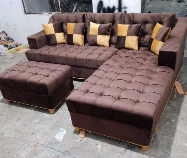 LIFE TIME FOAM QUALITY L SHAPE CORNER SOFA SET ONLY 34999 SALE SALE 17