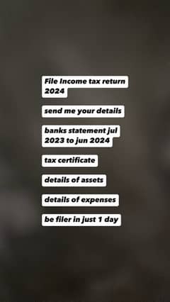 File Income Tax Return 2024 for salaried person