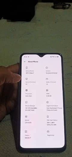 oppo Reno z 8/256 box Saath ha PTA official