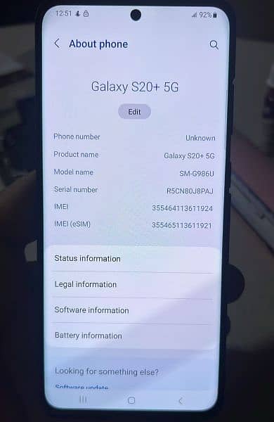 Samsung s20plus 0