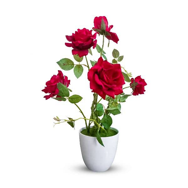 artificial flowers with vase. 2