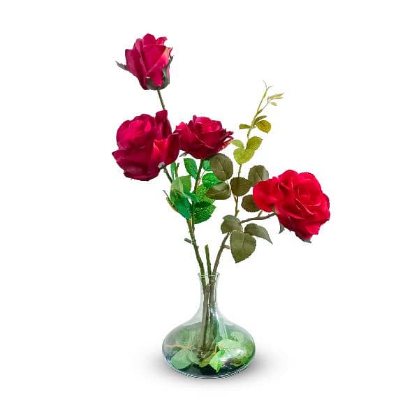 artificial flowers with vase. 3