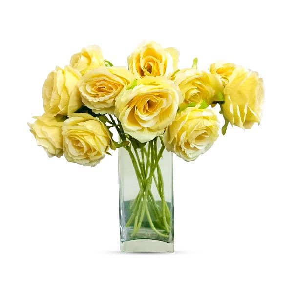 artificial flowers with vase. 5