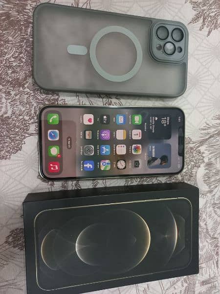 iphone 12 pro max 89% 128GB Bth Pta Aproved Gold  (03126034443) 1