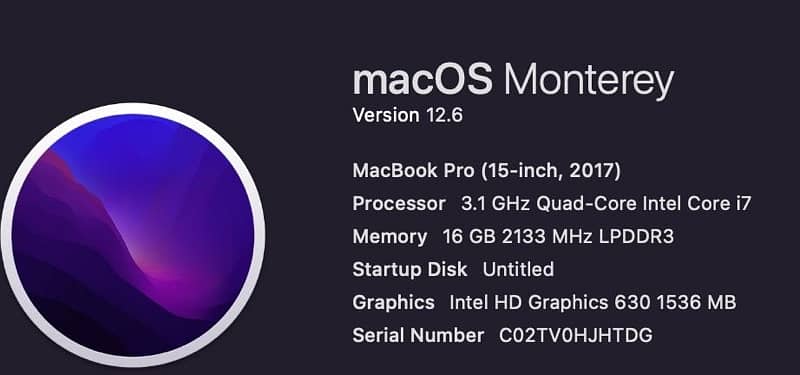 Macbook Pro 2017 15(inch) 2