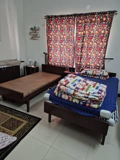 Single Bed/s (with out Mattress) and Side Table for Sale