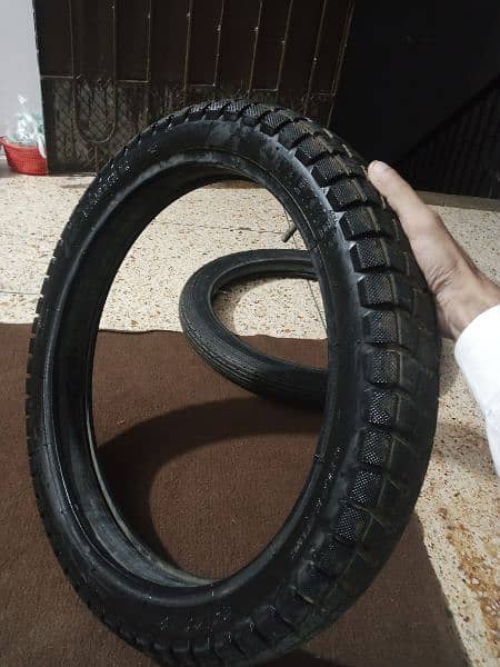 suzuki 150 tyre with tube new 1