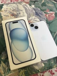 iphone 15 non pta blue colour just box opened 128gb