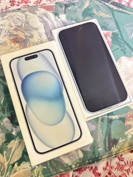 iphone 15 non pta blue colour just box opened 128gb 6