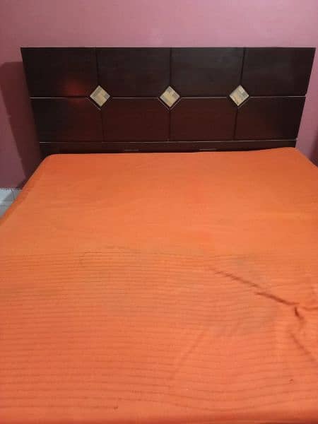 wooden bed set and cupboard 6