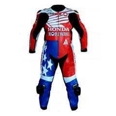 Black leather race suit jacket trouser and jacket racing