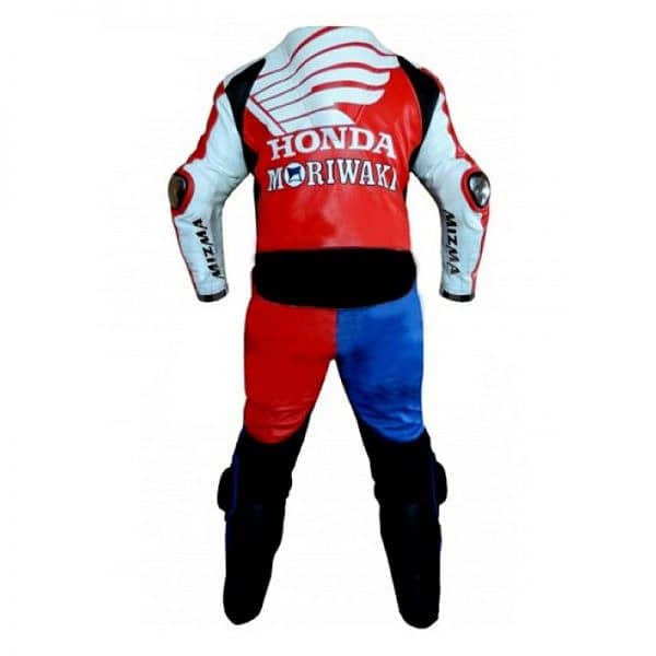 Black leather race suit jacket trouser and jacket racing 1