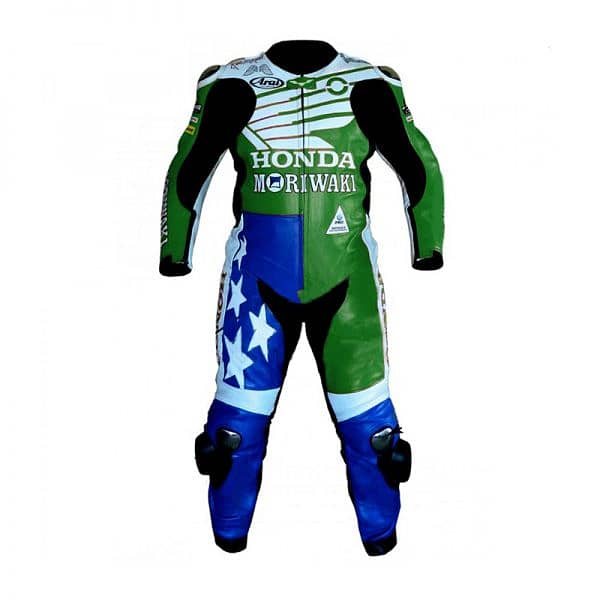 Black leather race suit jacket trouser and jacket racing 3