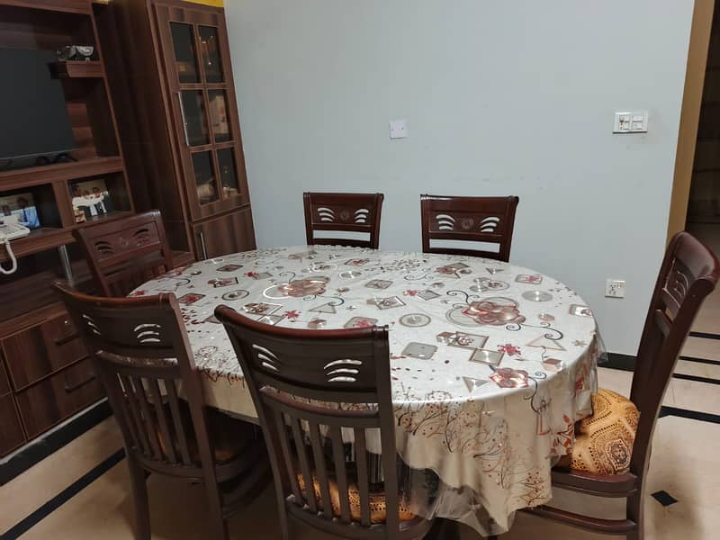 6-Seater Wooden Dining Table Set for Sale 0