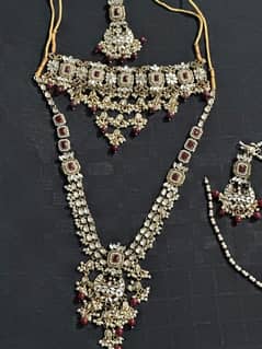 Bridal Jewelry set Maroon