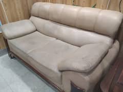 Leather sofa set, 6 seater