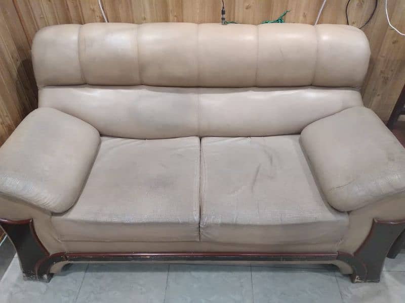 Leather sofa set, 6 seater 1