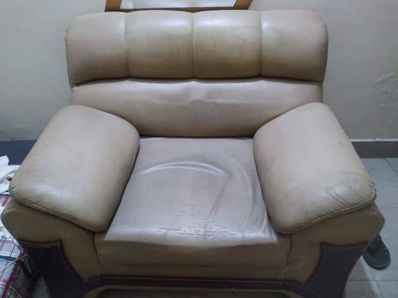 Leather sofa set, 6 seater 2