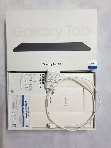 Samsung Galaxy Tab A8 (with Box, Accessories & Rotatable Leather Case) 1