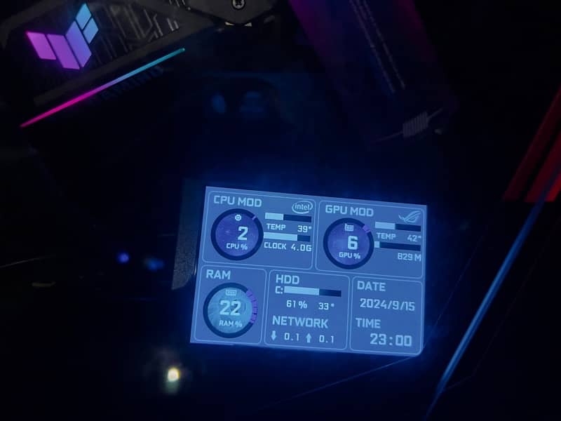 Mini Display For Pc To Show gpu Cpu ram usage and temps 2