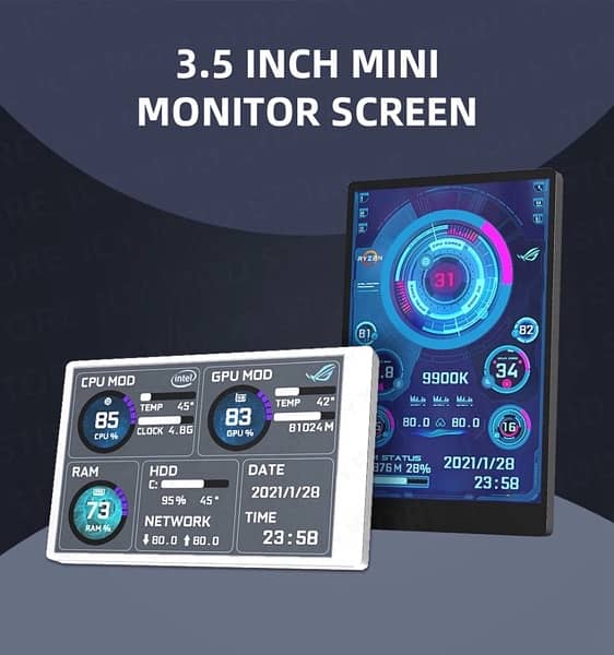 Mini Display For Pc To Show gpu Cpu ram usage and temps 5