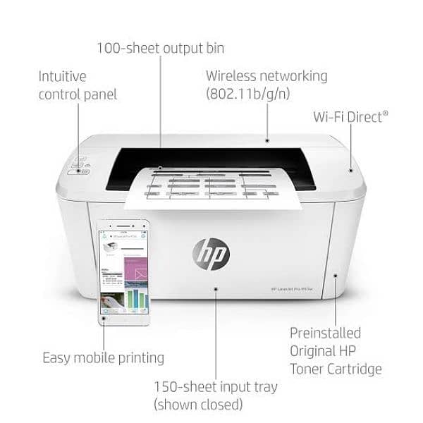 Hp Laserjet printer M15W (directly print with smart Phone) 0