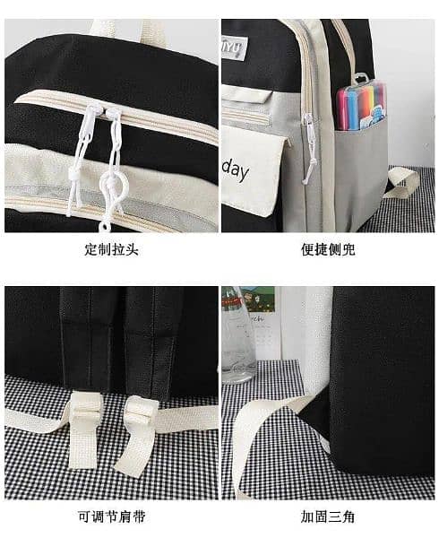 5 pcs Nylon Backpack Set 2