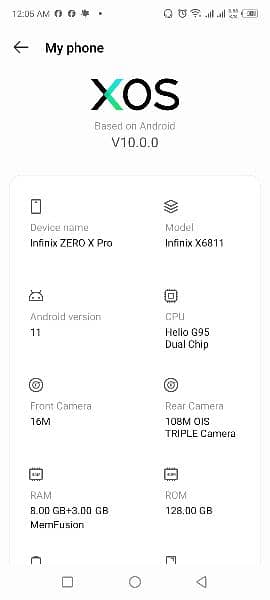 Infinix zero X Pro 8 /128 1