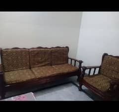 wooden 5 seater sofa