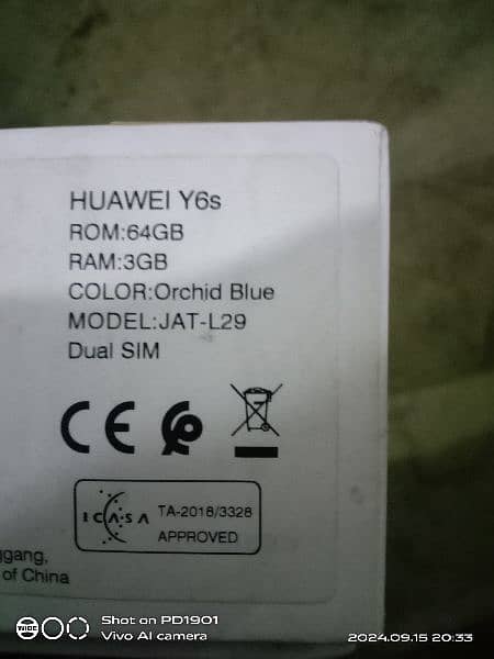 Huawei y6s 8