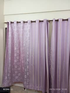 Purple Curtains with jhalar