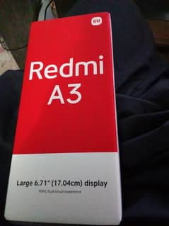 Redmi A3 new condition 10/10 4/128 with box charger and all 0