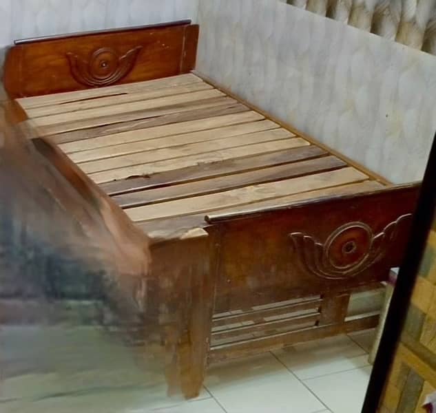 Pure Wooden Single Bed 0