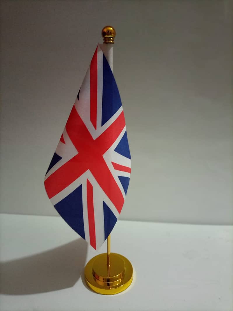 Table Flag , country Flags , UK Flag , Indoor Flag & Pole,  PTI Flag 6