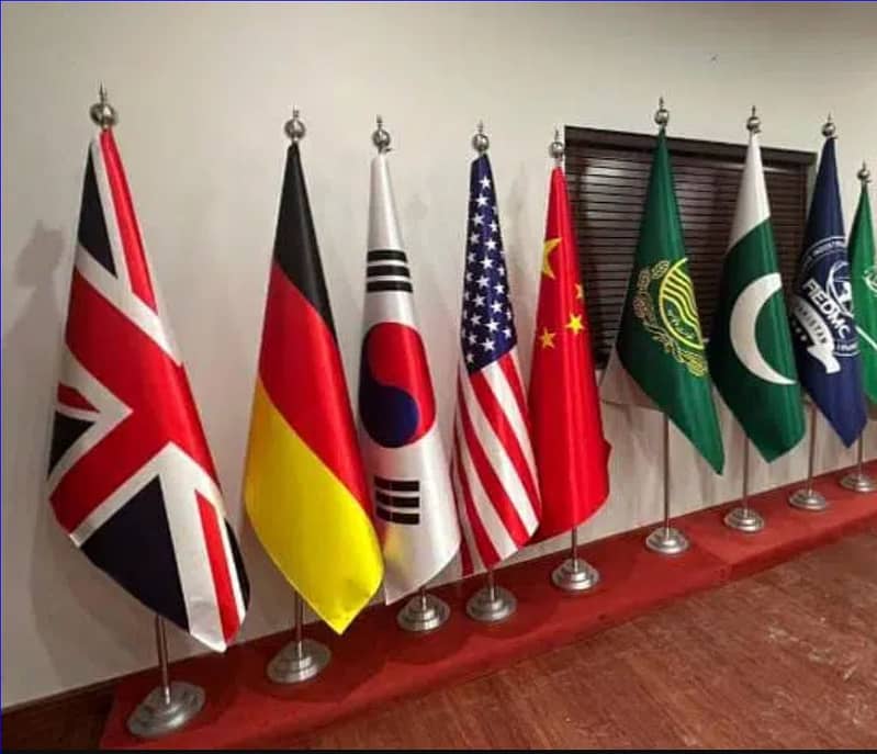 Table Flag , country Flags , UK Flag , Indoor Flag & Pole,  PTI Flag 11