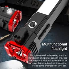 Multifunction Rechargeable Portable Led Flashlight with Window Breaker