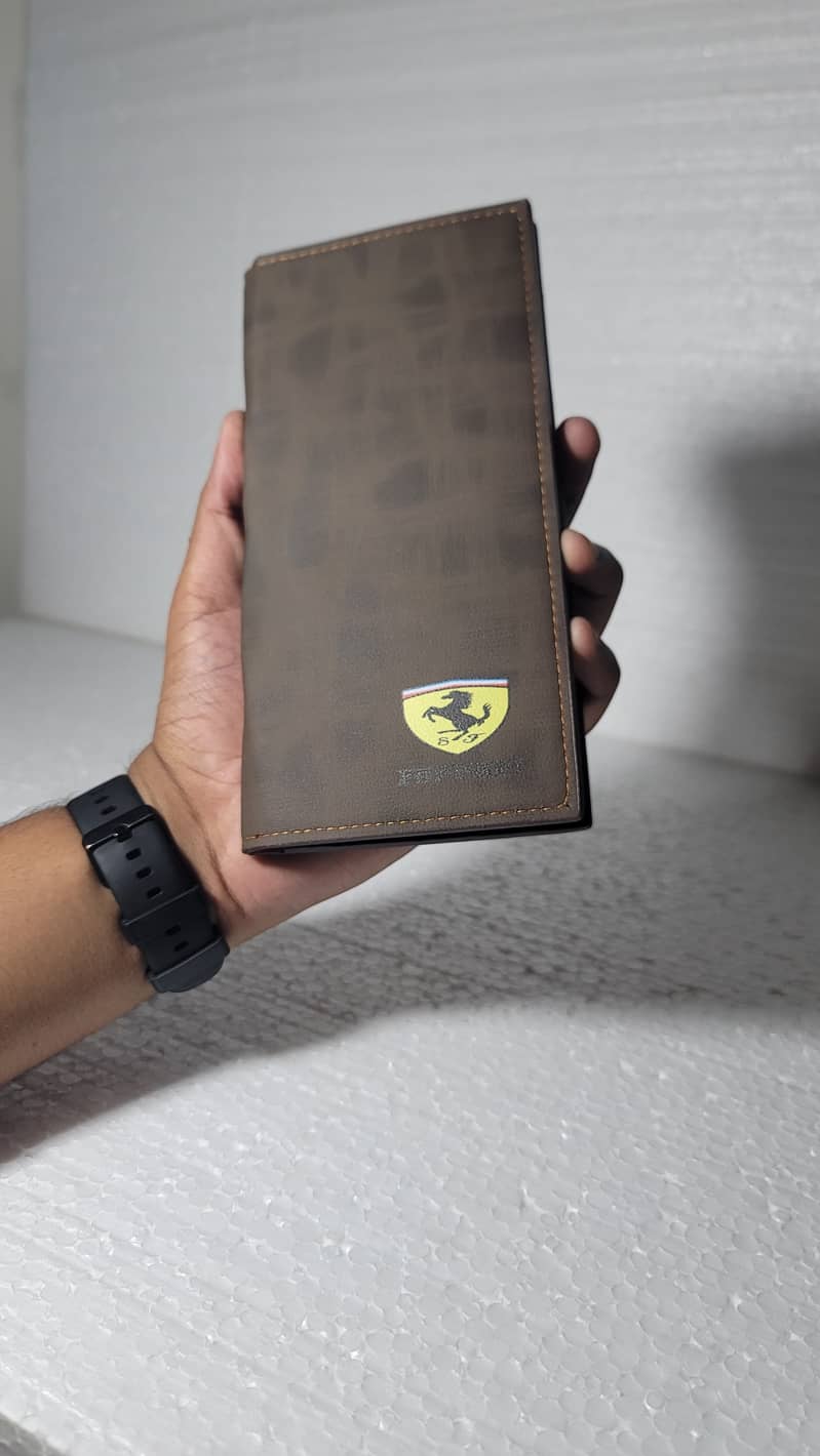 Ferrari faux leather long wallet for mens & boys 2