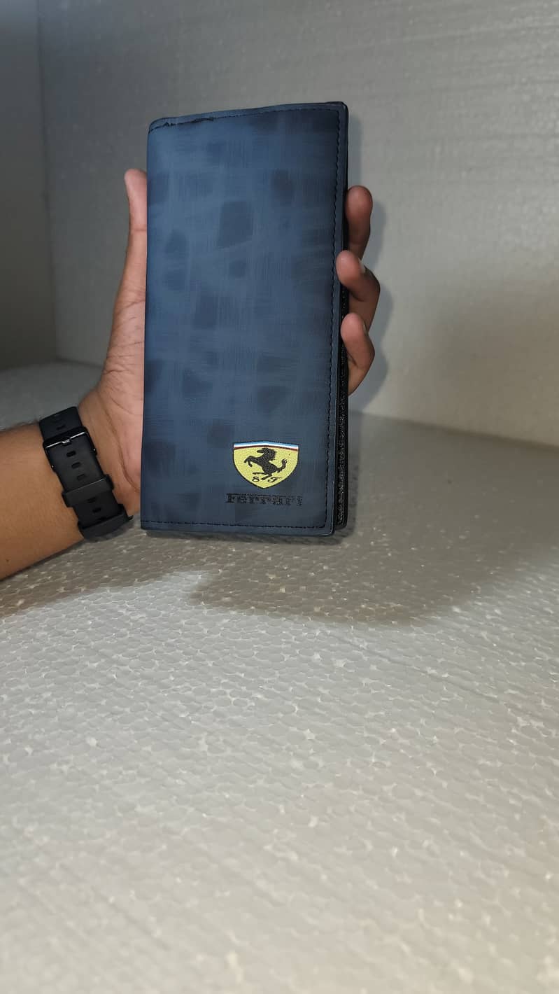 Ferrari faux leather long wallet for mens & boys 3