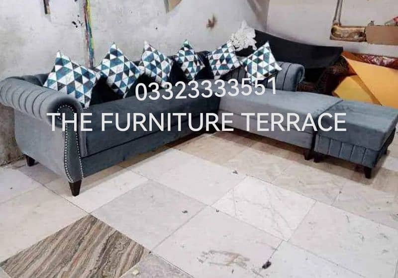 L shape corner sofa set on bumper sale offers only on furnitureterrace 6