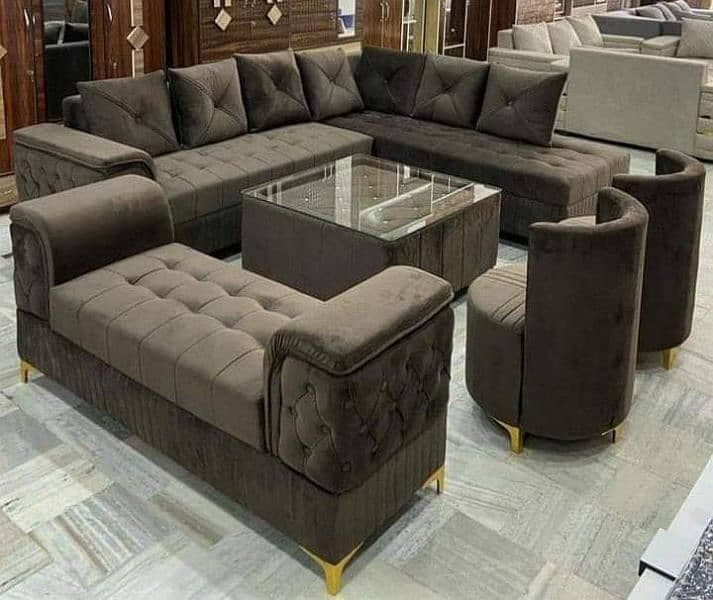 Branded quality foam L shape corner sofa set 5 seater sofa 6 seater 11